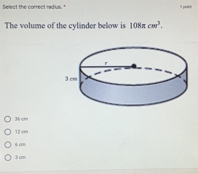 The volume of the cylinder-example-1