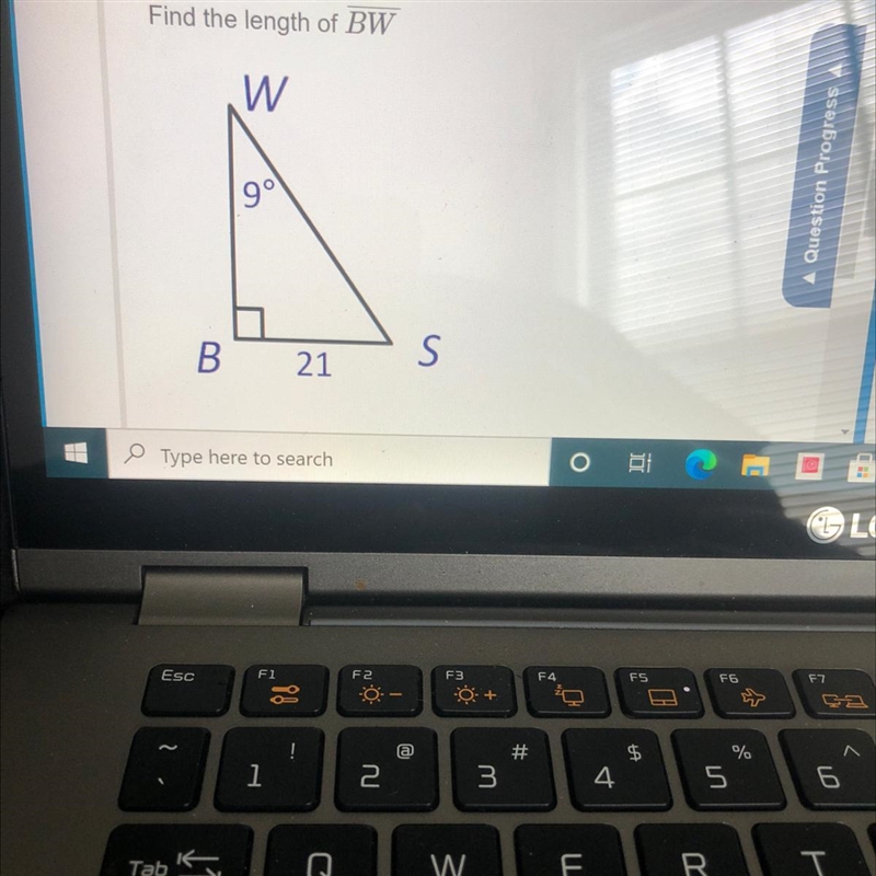 Find the length of BW-example-1