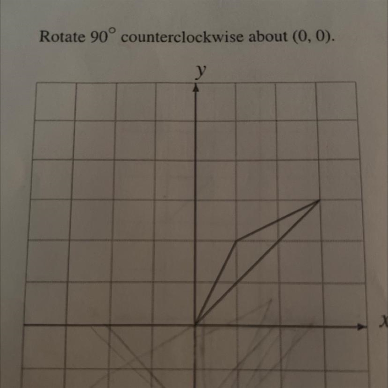 Rotate 90° counterclockwise about (0,0). Please I need help-example-1