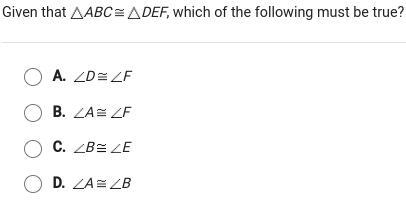 Can someone help me understand this? Given that triangle ABC =~ triangle DEF, which-example-1