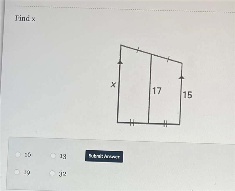 Find x Help me please I'll give you 13 points if it's correct-example-1