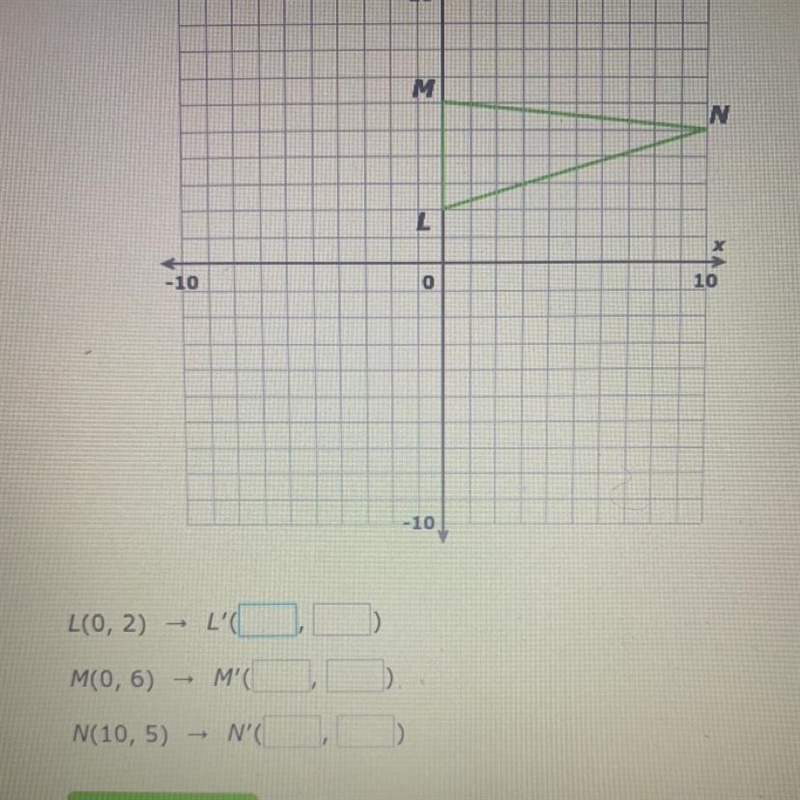 Write the coordinates of the vertices after a translation 6 units left and 6 units-example-1