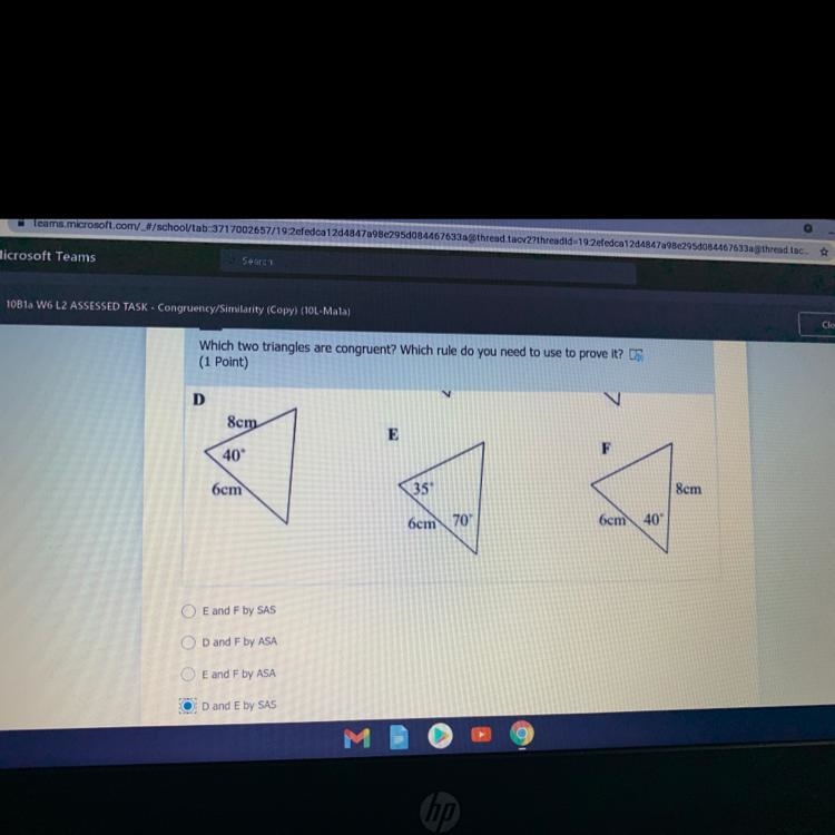 Can someone please help me find out which triangles are congruent and why please-example-1