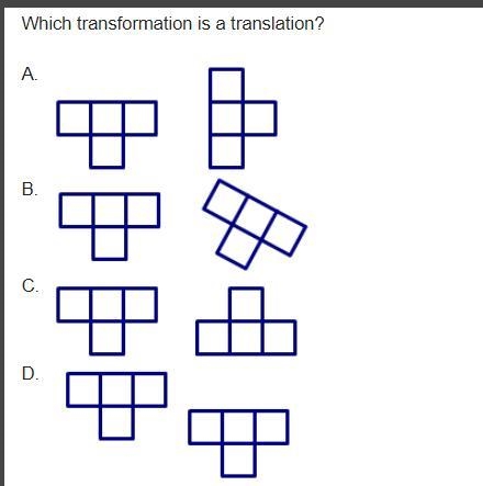 Which transformation is a translation?-example-1