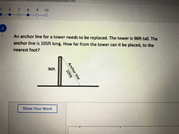 How far from the tower can it be placed, to the nearest foot?-example-1