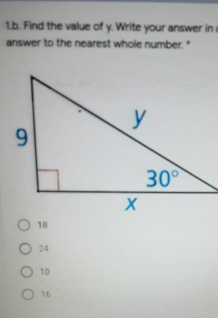 Find the value of y. Write your answer in decimal form. Round your answer to the nearest-example-1