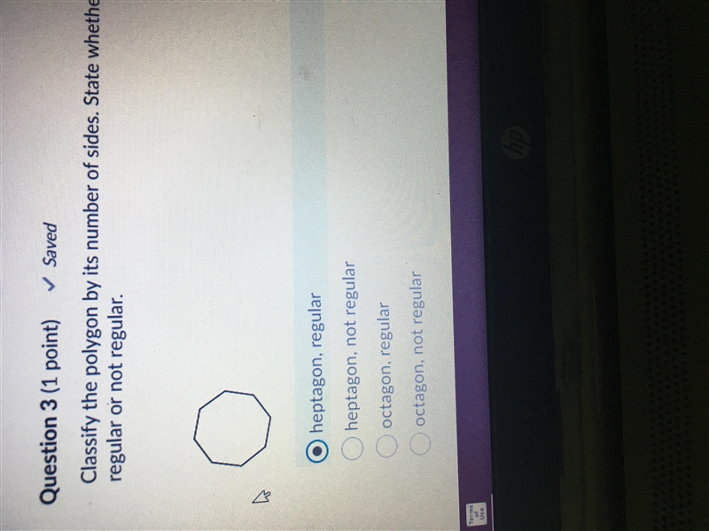 Classify the polygon by its number of sides. State whether the polygon appears to-example-1