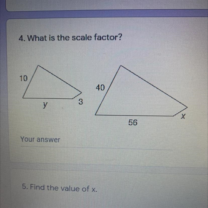 Can someone help me find the scale factor and x and y please-example-1