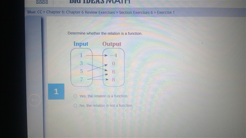 Determine whether the relation is a function can someone help me please? if you dont-example-1