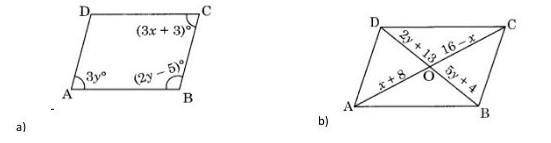 In the given parallelogram ABCD, find the value of x and y​-example-1