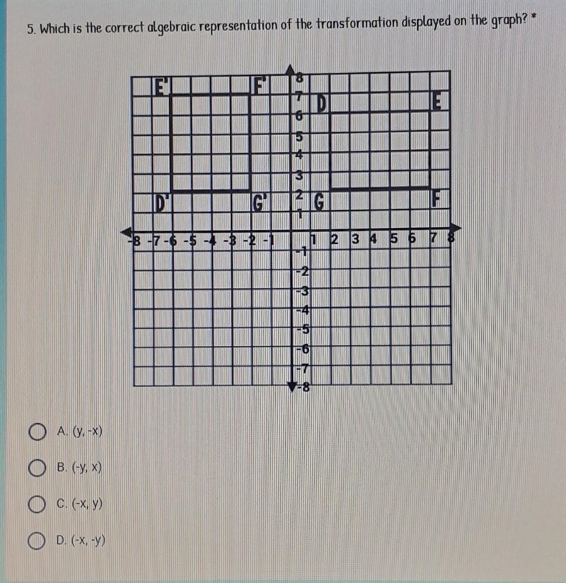 What is the correct algebraic representation of the transformation displayed on the-example-1