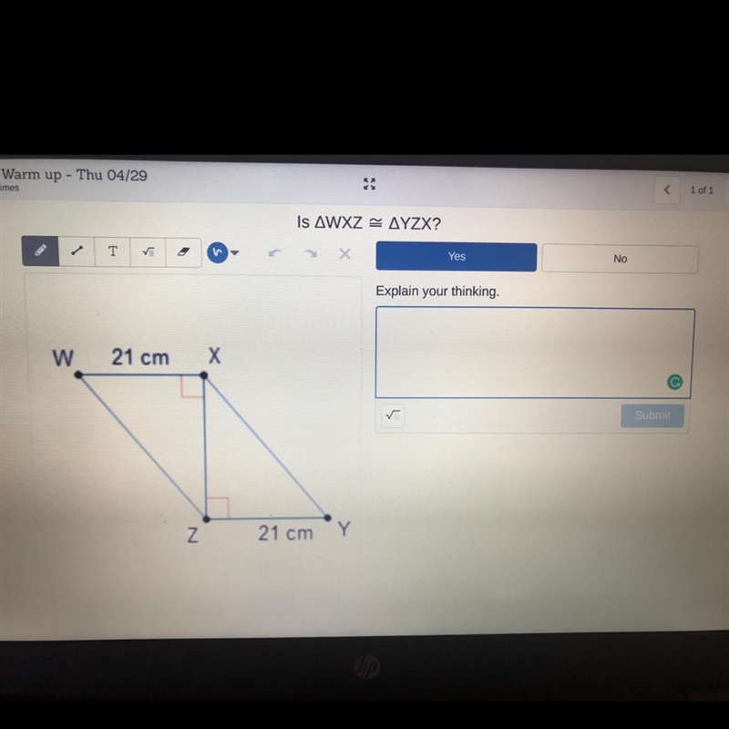 PLEASE HELP!!! Is WXZ〰️YZX? yes or no, please explain-example-1