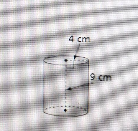 What is the approximate volume of the cylinder? Use 3.14 for it.​-example-1