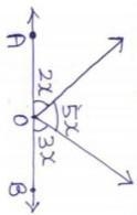 In the given figure AOB is a straight line find the value of x. Please tell the correct-example-1