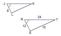 Given the 2 similar triangles, what is the length of LK?-example-1