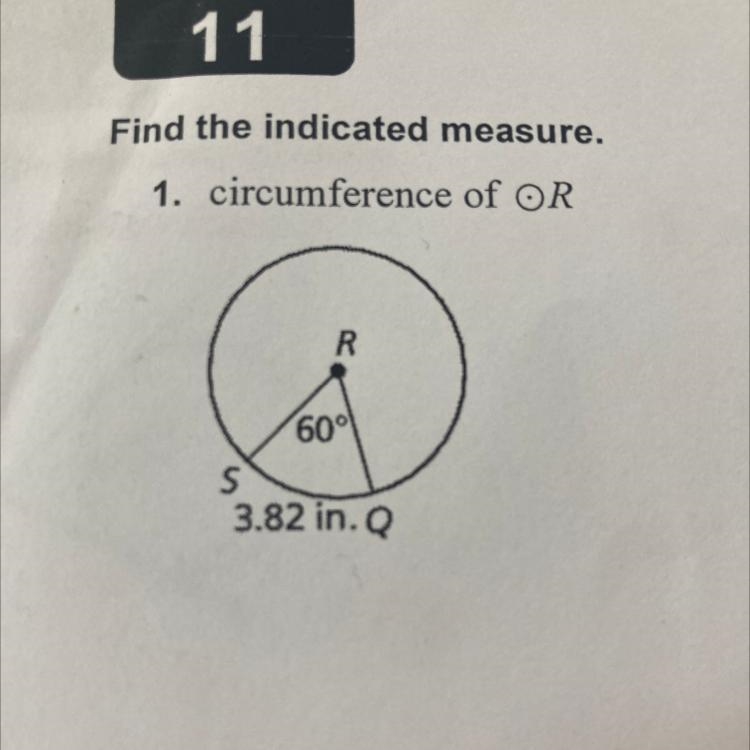 HELP HURRY PLEASE! circumference of R-example-1