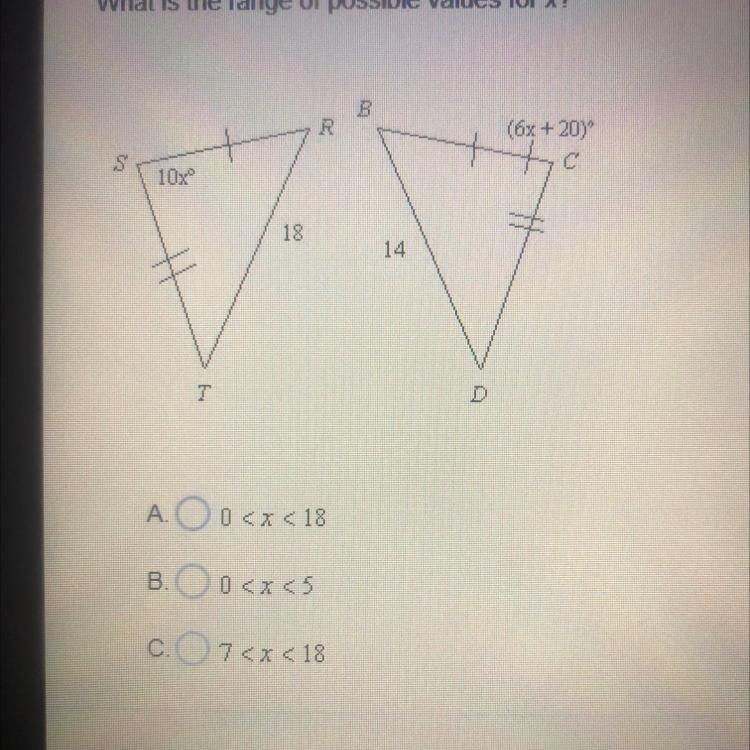 What is the range of possible values for x?-example-1