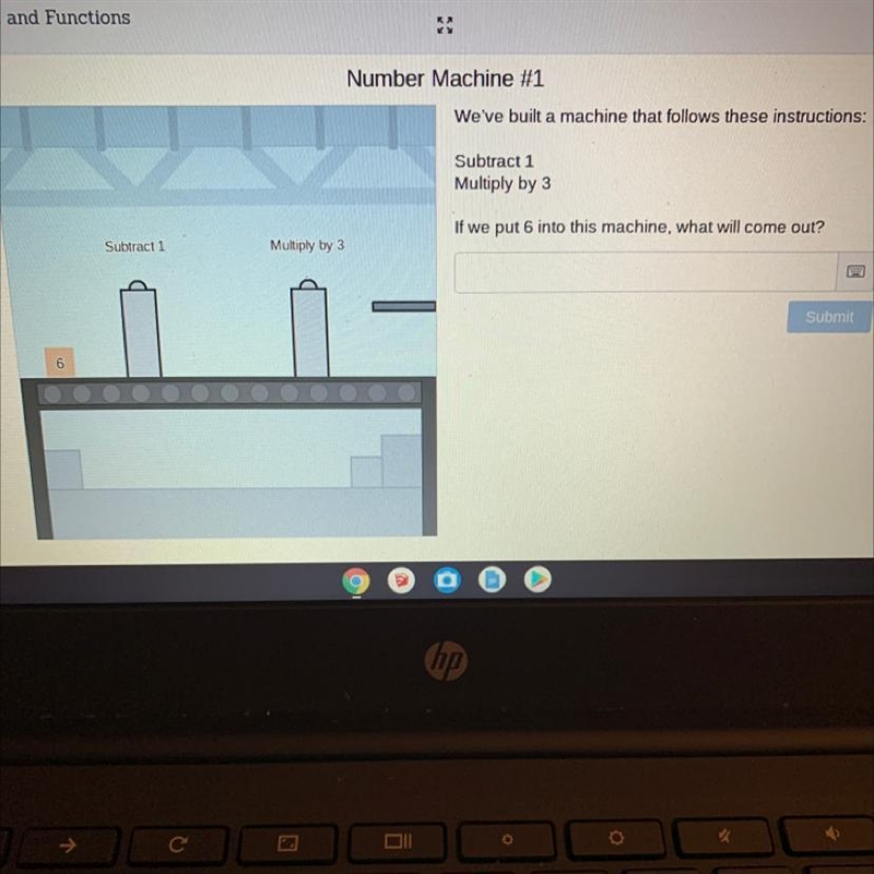 Number Machine #1 We've built a machine that follows these instructions: Subtract-example-1