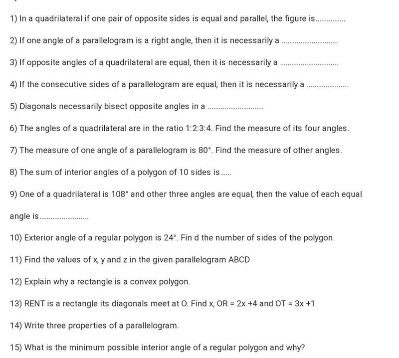 Please help 0) In a quadrilateral if one pair of opposite sides is equal and parallel-example-1