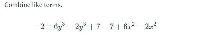 Combine like terms assignment plase help-example-1