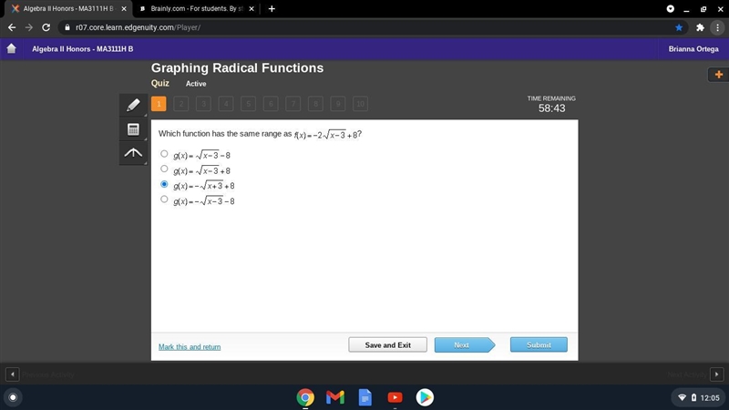 Which function has the same range as-example-1