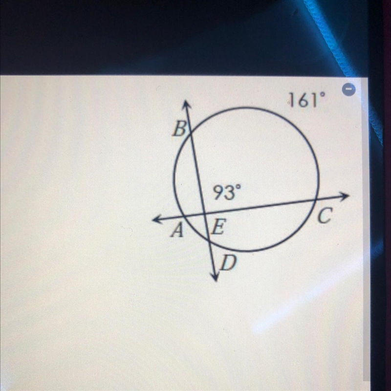 FIND THE MEASURE OF ARC AD-example-1