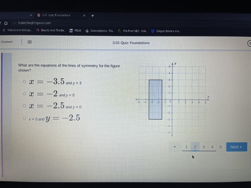 What are the equations of the lines of symmetry for the figure shown?-example-1