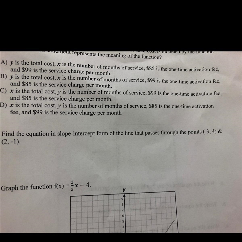 find the equation in slope-intercept form of the line that passes through the points-example-1