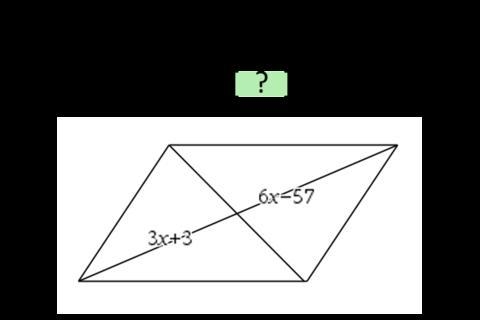 Plz help In the parallelogram below find x-example-1