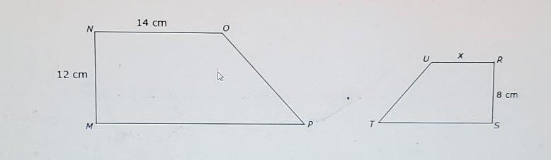 Quadrilateral MNOP is similar to quadrilateral SRUT. Which proportion can be used-example-1