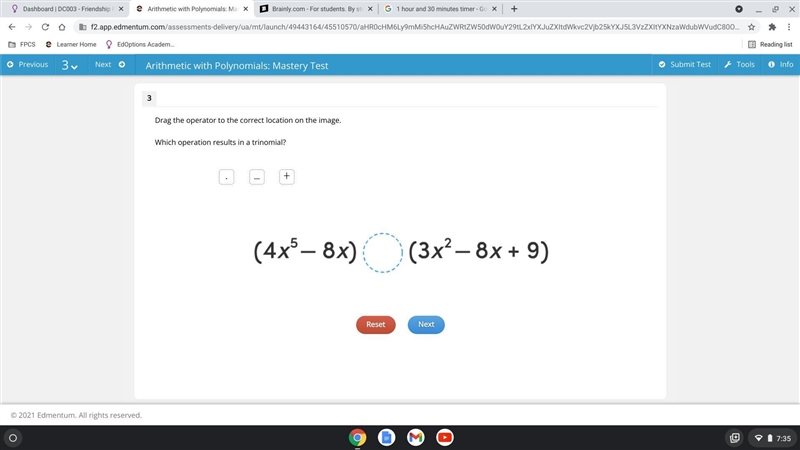 Which operation results in a trinomial ?-example-1