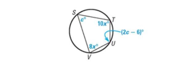 Find the values of x and c. NO LINKS.-example-1