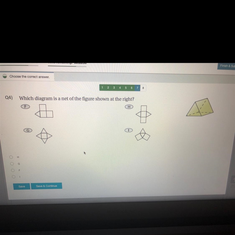 Which diagram is a net of the figure shown at the right?-example-1