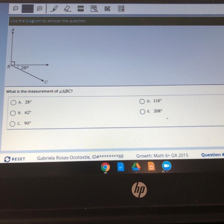 What is the measurement of ABC?-example-1