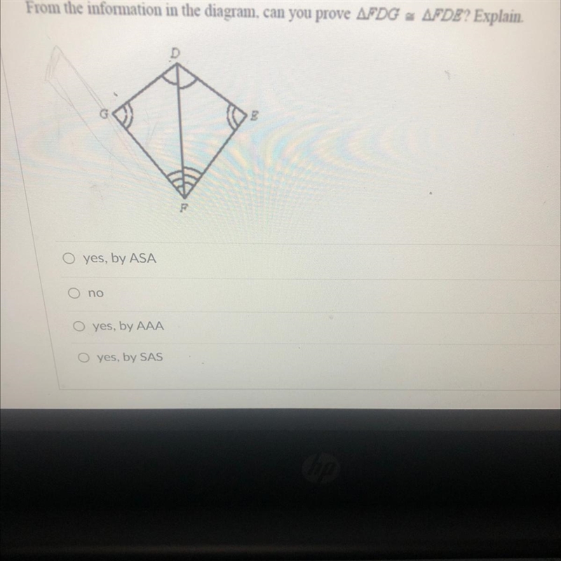 From the information in the diagram can you prove FDg aNd FDE￼￼￼-example-1