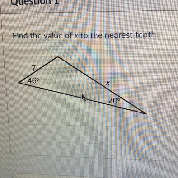 Find the value of x to the nearest tenth-example-1