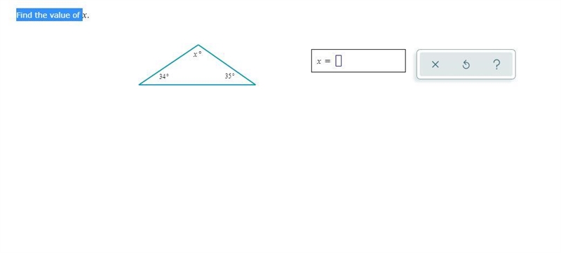 Help me please Find the value of x.-example-1