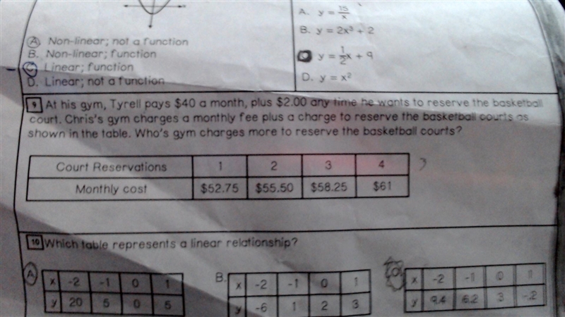 Please help easy math!! 8th grade math Storypromblem answer number 9-example-1