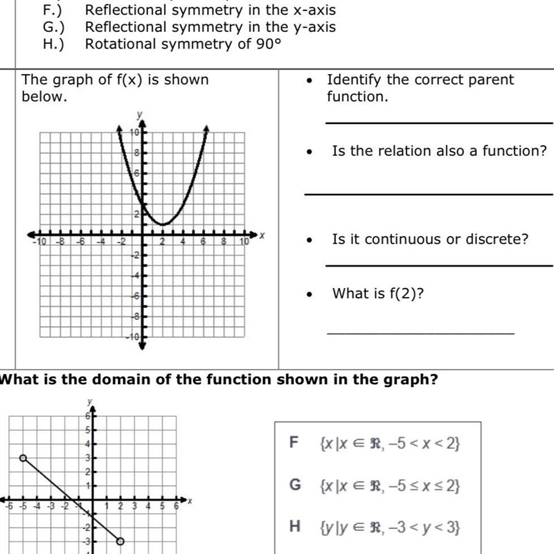 Please help with the main graph that has the 3 bullet points!!-example-1