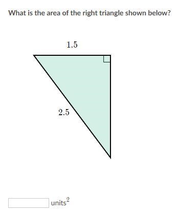 Find the area of the right triangle-example-1