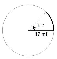 Find the length of the bold arc. Round your answer to the nearest tenth.-example-1