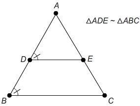 Which triangles are similar by the angle-angle criterion for similarity of triangles-example-1