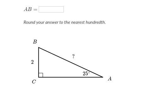 AB= Round your answer to the nearest hundredth-example-1