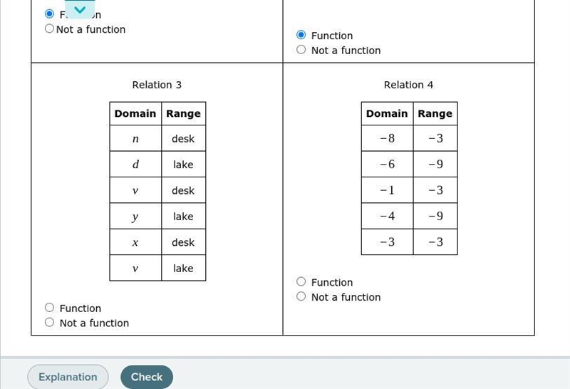 Can someone tell me if these are functions or not..-example-1