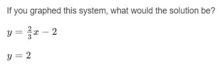 If you graphed this system, what would the solution be?-example-1