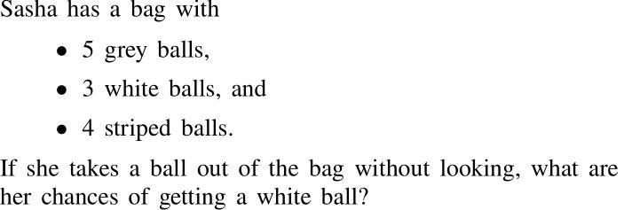 Answer Choices A) 1 chance out of 3 B) 3 chances out of 9 C) 3 chances out of 12 D-example-1