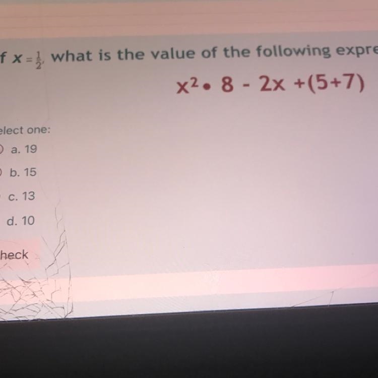 If x = 1, what is the value of the following expression? HELP ME PLSSS! Please help-example-1