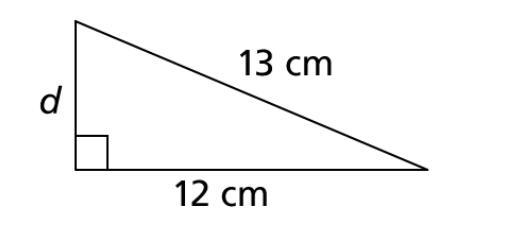 What is the length of side d? A. 5 centimeters B. 8 centimeters C. 12 centimeters-example-1