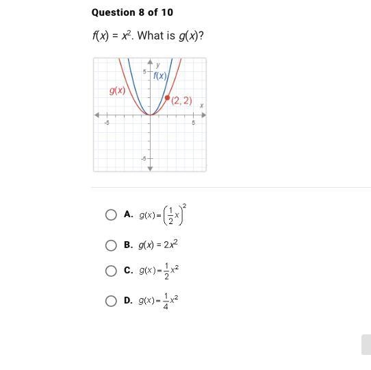 F(x) = x2. What is g(x)?-example-1