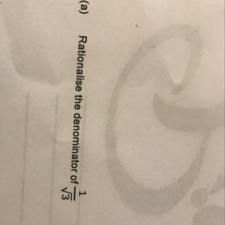 Rationalise the denominator-example-1